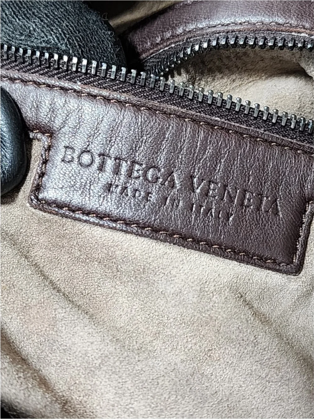 BOTTEGA VENETA Ebano Intrecciato Woven Nappa Leather Large Belly Hobo Bag Chocol